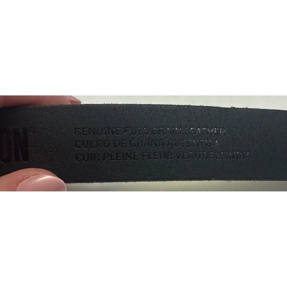 Harley‎ Davidson Leather Belt Mens 2XL Black Script Logo Buckle BMW028 NWT